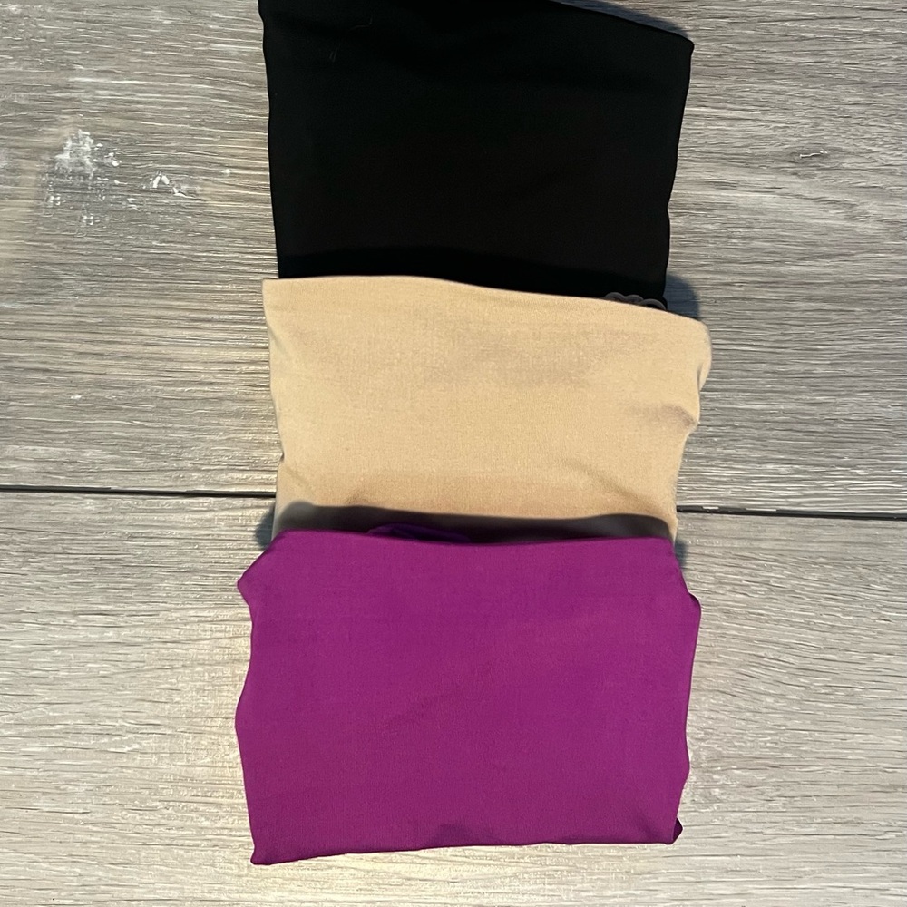 3 Express Body Contour Compression Silky Square Neck Cropped Camis Large